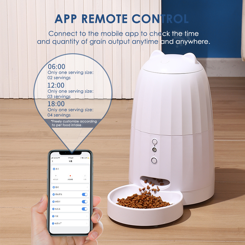 Distributeur intelligent de nourriture pour animaux avec musique - 4L